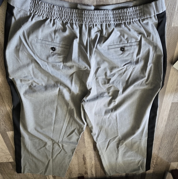 MOTF by SHEIN Grey & Black Side Stripe Dress Pants - 3XL - Picture 1 of 8